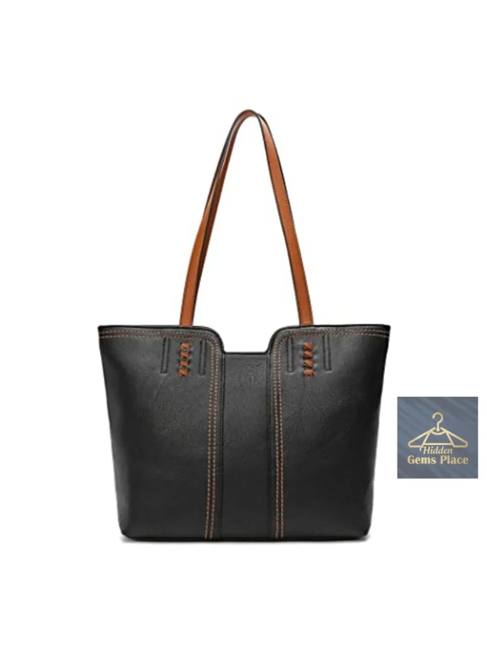 Faux Leather Hobo Tote Bag with Top Zipper Closure